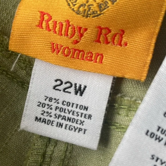 Ruby Rd pant new sage green slimming contour waistband pant 22W - Picture 17 of 17